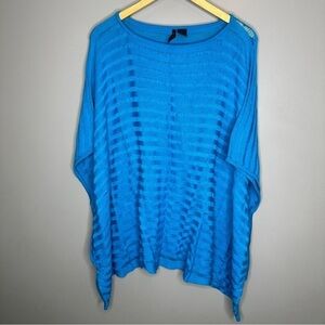 Heart n crush striped poncho cover up